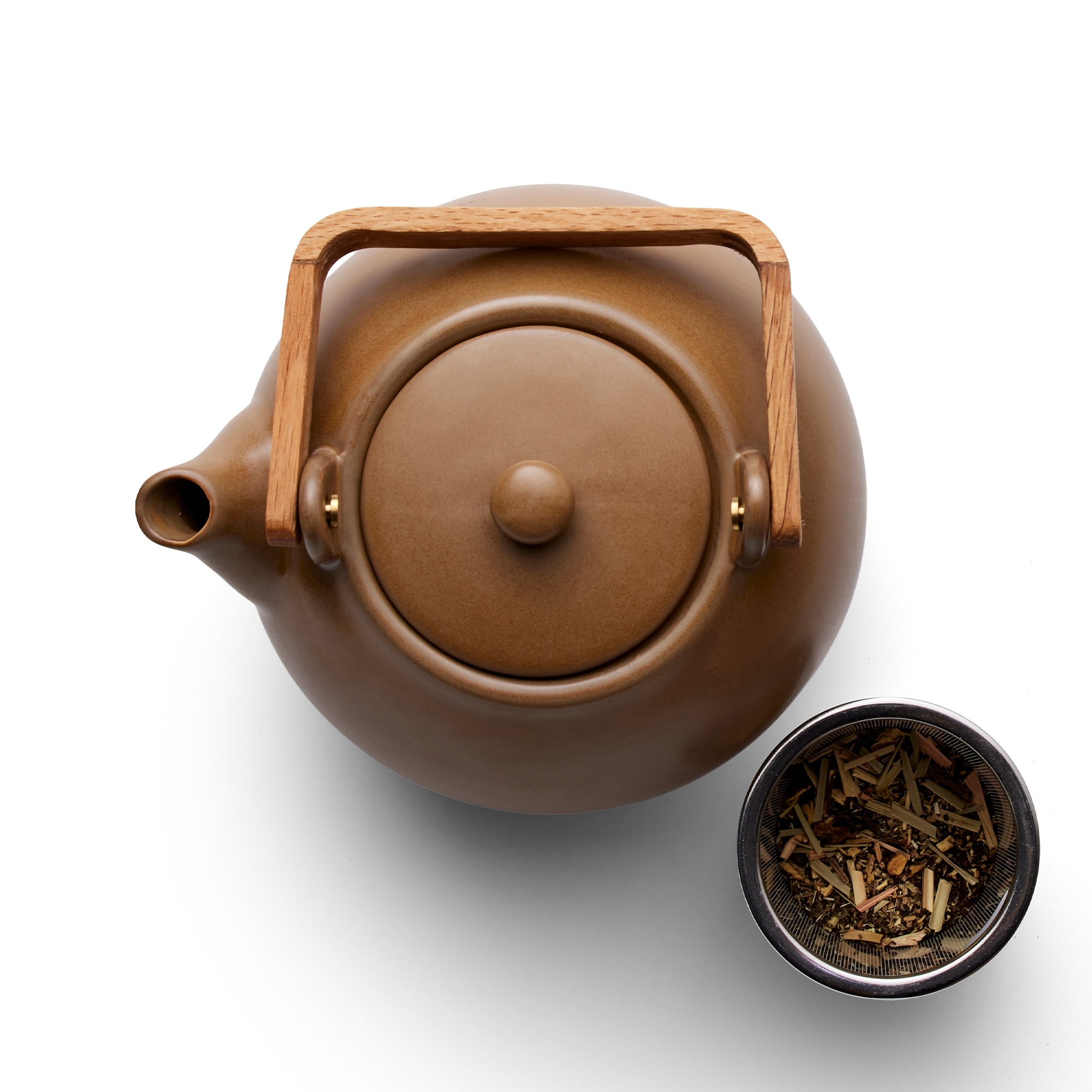 Bitz - Teapot with tea strainer - 1.2 L -  Wood