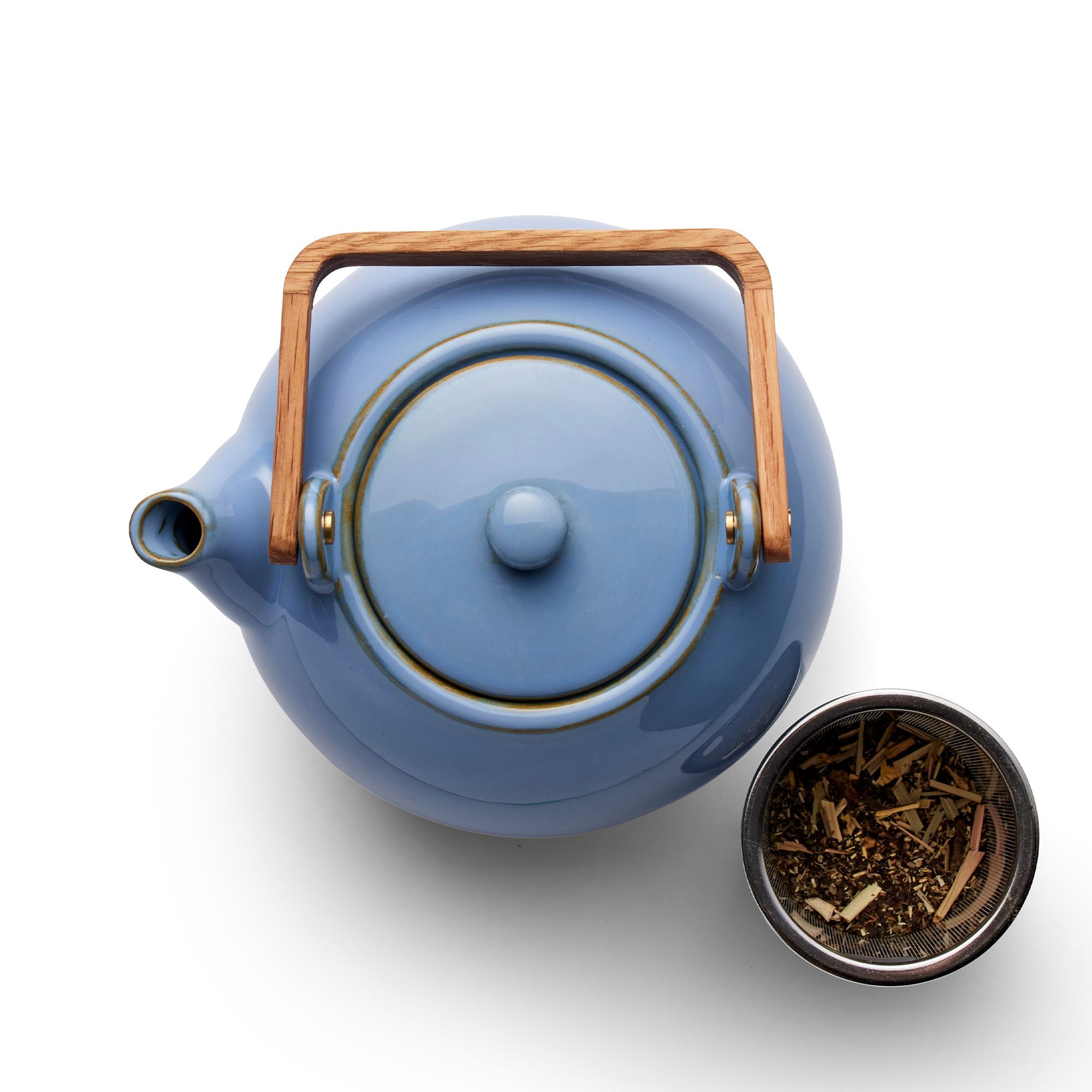 Bitz - Teapot with tea strainer - 1.2 L -  Shiny Ocean