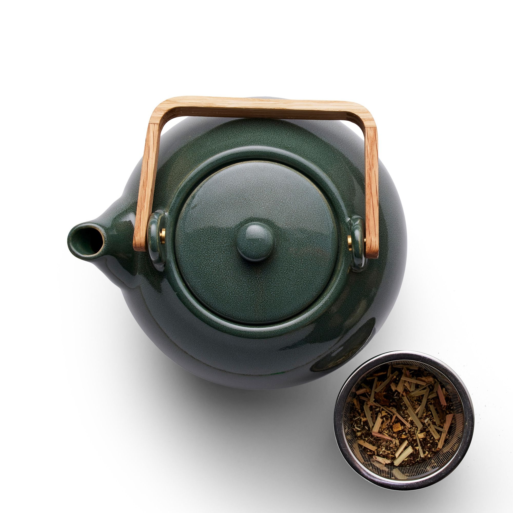 Bitz - Teapot with tea strainer - 1.2 L - Shiny Forest