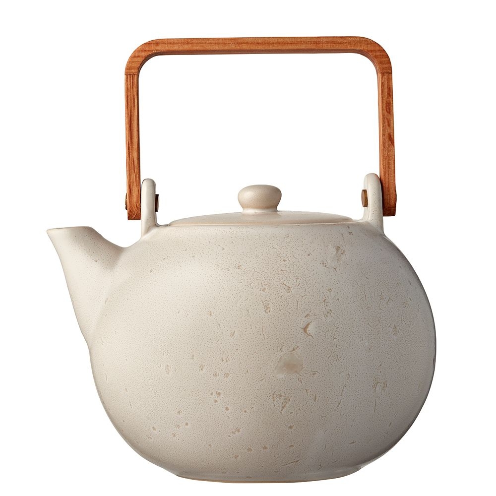 Bitz - Teapot with tea strainer - 1.2 L - matte cream