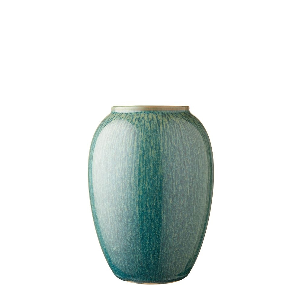 Bitz - Steingut Vase - 20 cm - Grün